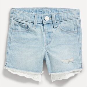 Old Navy ripped lace cut off jean short toddler girl